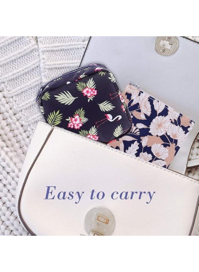 شنطة تخزين الفوط الصحية المحمولة للنساء والفتيات المراهقات – حقيبة بسحاب لحمل الفوط الصحية، مجموعة أول فترة، حقيبة متعددة الاستخدام للفوط الصحية، السفر، المدرسة، المكتب، الإكسسوارات، المكياج والمفاتيح – صغيرة، قابلة لإعادة الاستخدام، وخفيفة الوزن - Image 5